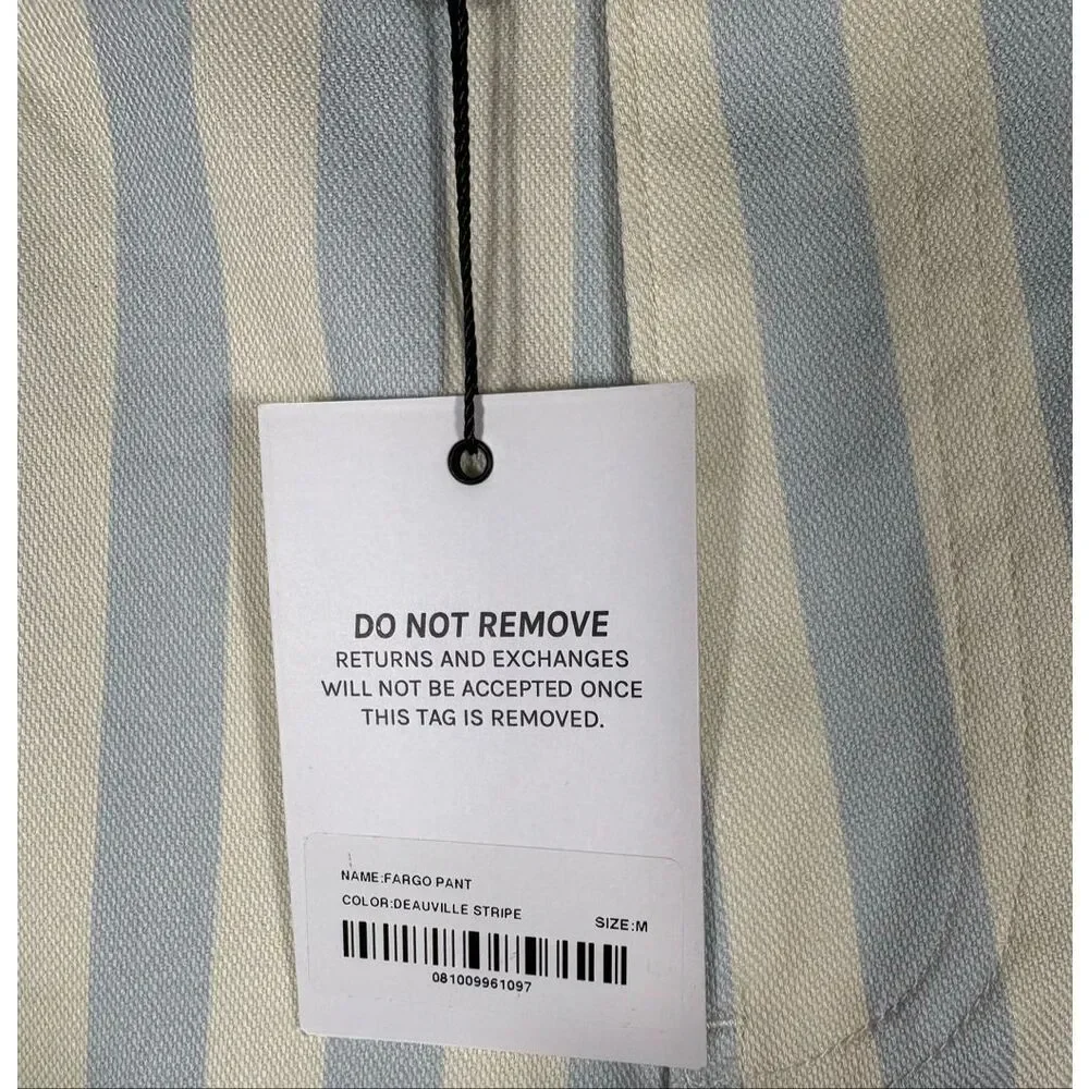 Miaou striped 5 pocket fargo pants size M - Picture 12 of 12
